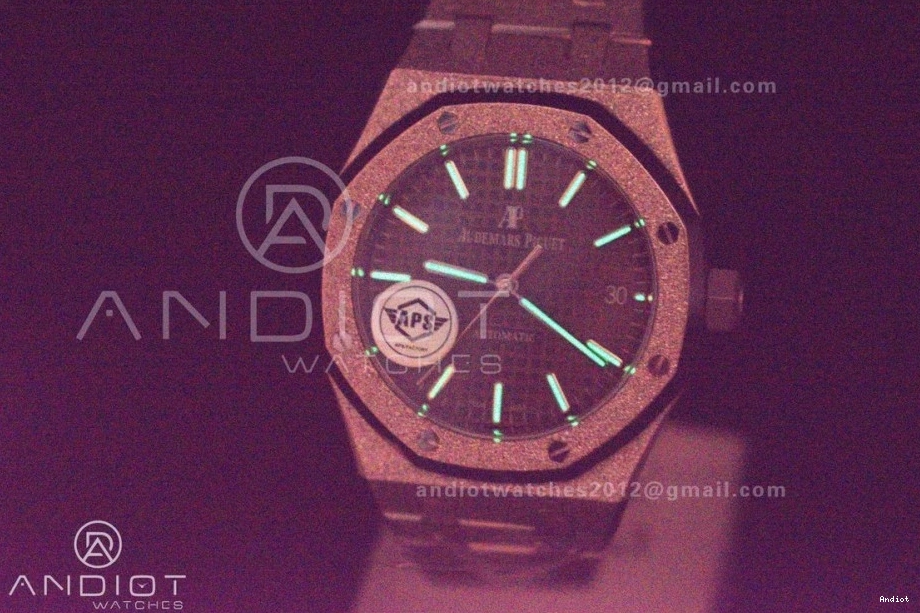 Royal SA3120 SS Oak 37mm Edition on APSF 1:1 Dial Clone Grey Frosted 15454 Best Bracelet SS Textured Super 0516